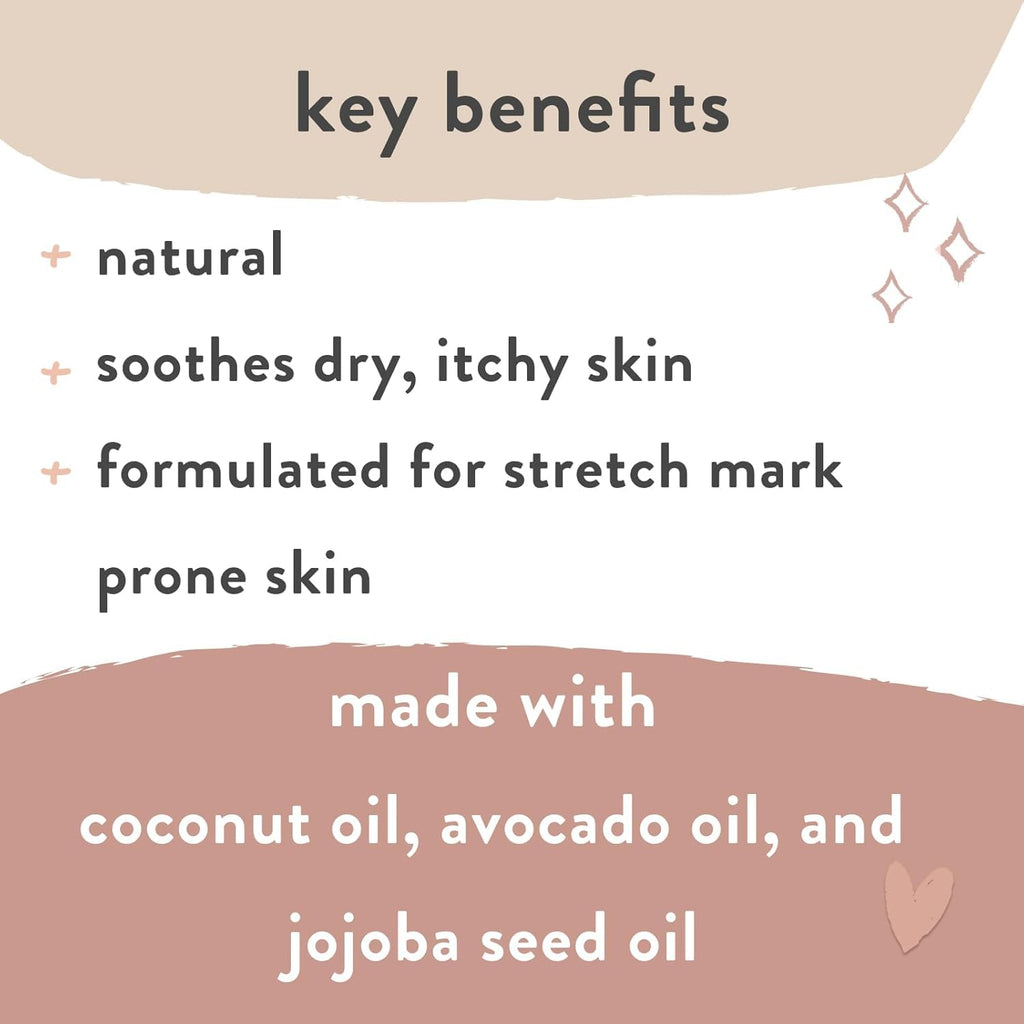 The Honest Company Mama Hydrating and Soothing Glow On Body Belly Oil, Plant Based Hypoallergenic, Fragrance-Free, 4.2 fl oz
