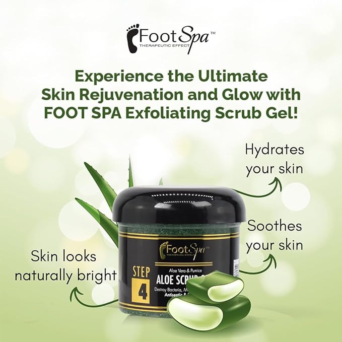FOOT SPA Callus Remover Exfoliating Scrub Gel – Pumice & Salicylic Acid Dual-Action Formula for Feet, Hands, Elbows & Knees | Sulfate-Free, Cruelty-Free | Salon & At-Home Use | 4 oz
