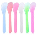 Alrhso 6Pcs Makeup Scoops Spatulas, Plastic Beauty Spoon Cream Brush Random Color Reusable Cosmetic Mask Mixing Spoon Makeup Tools for Lotions Cream and Sampling Tool