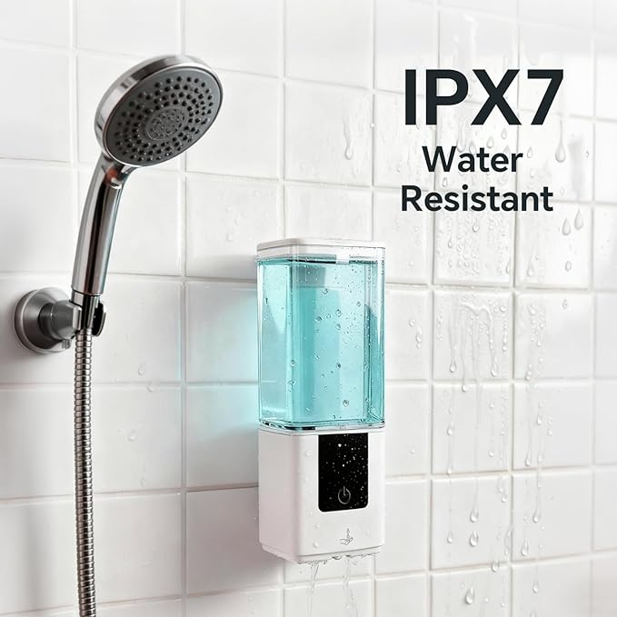 LAOPAO Automatic Soap Dispenser Wall Mount Rechargeable Liquid Soap Pump for Kitchen, Touchless Soap Dispenser for Dish/Hand/Shower Soap, Home & Commercial, 540ml, White