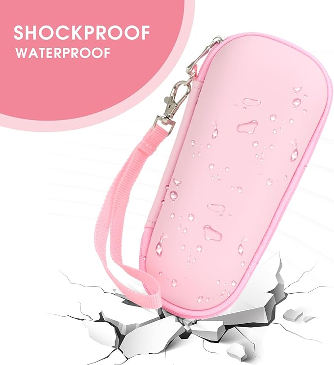 Case Compatible with NågraCoola CLIE Sonic Facial Cleansing Brush, Waterproof Case Storage Carrying Holder Fits for Silicone Face Scrubber and Charging Cable (Box Only), Pink