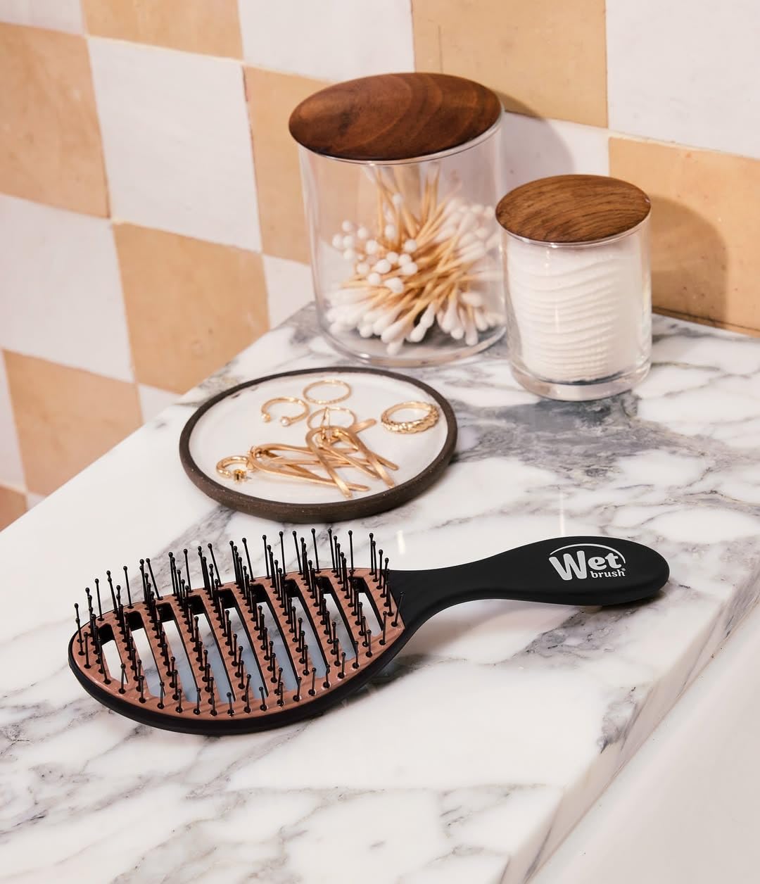 Wet Brush Ceramic Speed Dry Detangler, Black, Vented Blow-Dry Hair Brush
