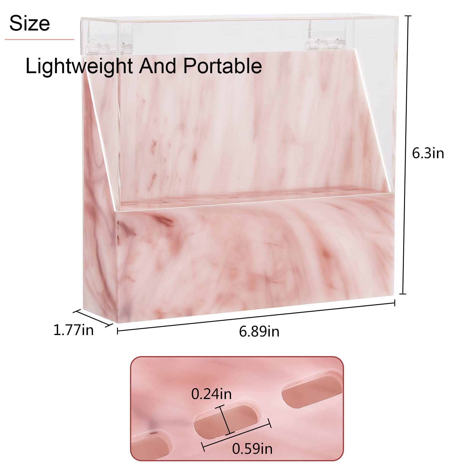 LXIANGN 8 Holes Eyelash Tweezers Holder Case for Lash Extensions,Pink
