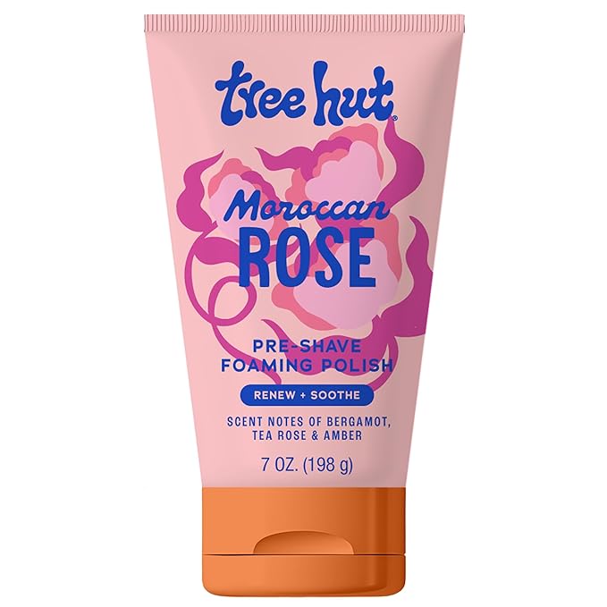 Tree Hut Moroccan Rose Shave Prep Polish | Gently Soothe & Prep Skin for an Even Closer Shave | Exfoliating Shave Essential | 7 fl oz.