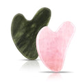 Gua Sha Facial Tools 2 Pack, Guasha Tool for Face & Eye Gua Sha Stone for Puffiness Reducing & Jawline Sculpting Face Stone Gua Sha Tools for Skin Care GuaSha Stone Tool, Pink and Green