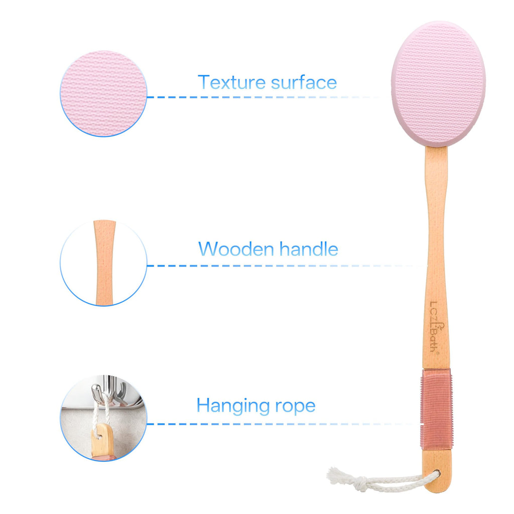 Lotion Applicator for Back Self Elderly with 4 Replaceable Pads & Long Curved Handle, Sunscreen Applicator for Kids, Seniors, Women to Apply Skin Creams, Ointment, Moisturizers and Self-Tanning Lotion