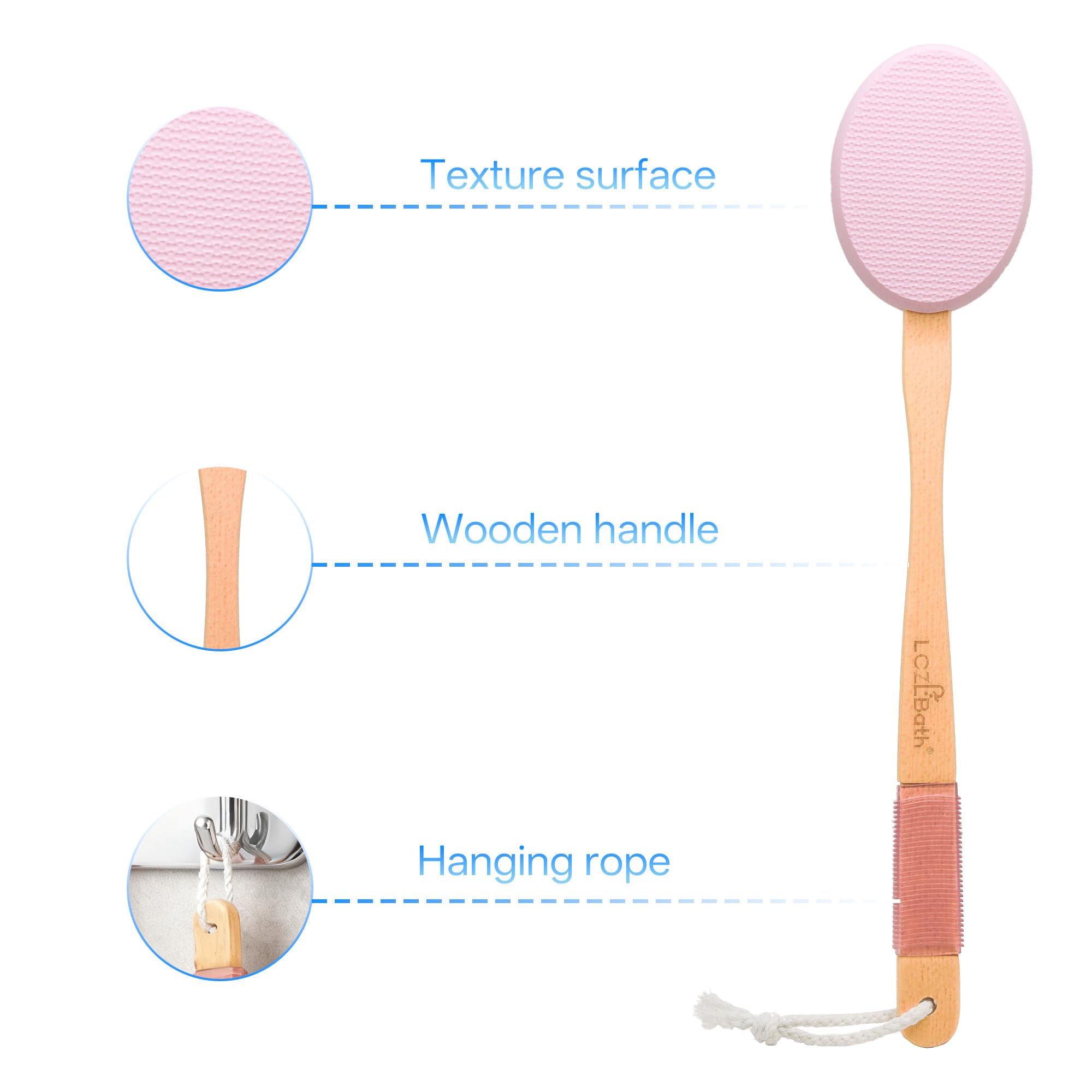 Lotion Applicator for Back Self Elderly with 4 Replaceable Pads & Long Curved Handle, Sunscreen Applicator for Kids, Seniors, Women to Apply Skin Creams, Ointment, Moisturizers and Self-Tanning Lotion