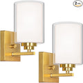 VerRon Wall Sconces Set of 2 with Double Clear Glass Shade for Bathroom