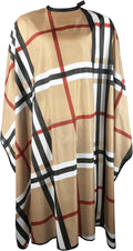 Pelocapa Haircut Barber Cape for Men, Professional Salon Cape with Snap Closures, Hairdresser Cape for Adults, Large Waterproof Cape for Hair Cutting, Styling - 63”× 56” (Classic Beige Color)