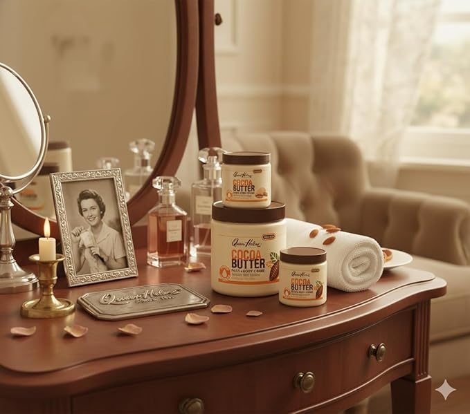 Queen Helene Cocoa Butter Face & Body Cream – Extra Rich Moisturizing Formula for Dry Skin | Softens, Smooths & Restores Radiance | 4.8 oz Jar (Pack of 6)