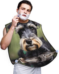 Pinks Cherry Blossoms Print Beard Bib Shaving Apron, Beard Hair Trimming Cape Gift For Dad