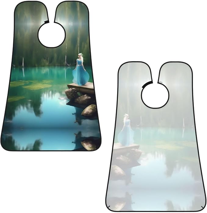 Loon Nature Bird Print Beard Bib Shaving Apron, Beard Hair Trimming Cape Gift For Dad
