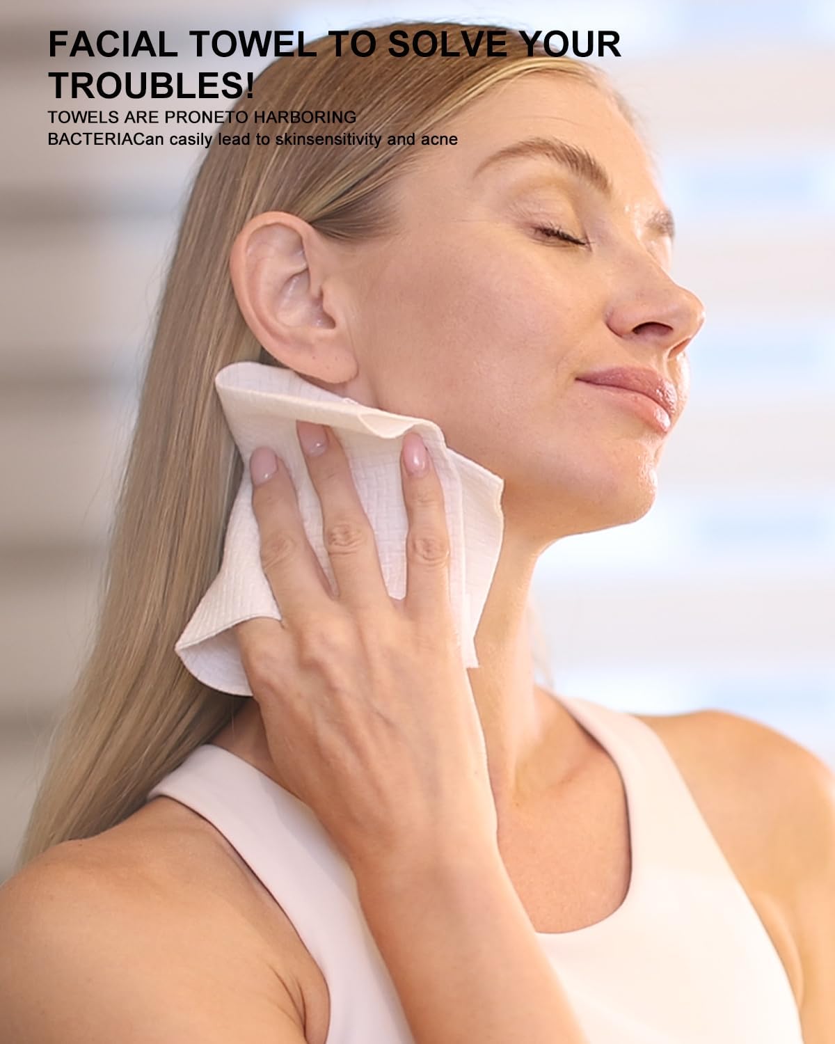 Face Towels,Facial Towels,25 Ct Disposable Face Towel,9.8"X9.8"Face Cloths