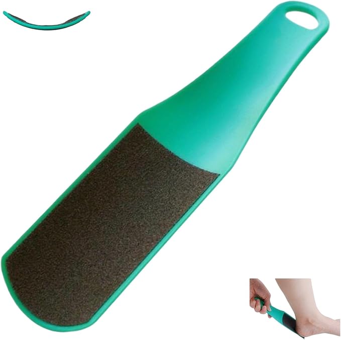 KINTEGOOD U-Shaped Curved Foot File, Double-Sided Dead Skin Callus Remover, Foot Scrubber for Wet and Dry Feet – Curved Design for Full Heel & Side Exfoliation‌, 1 PCS Light Green