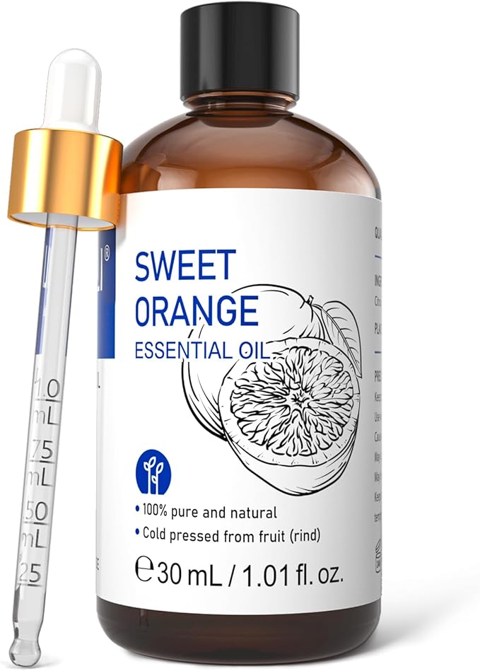 HIQILI Sweet Orange Essential Oil for Diffusers & Skin Care