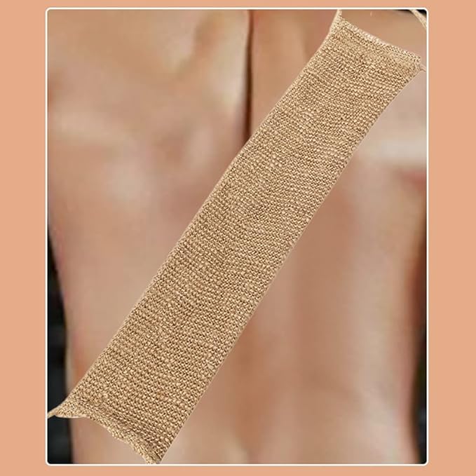 Elolicu Jute Back Wash Strap, Hemp Back Scrubber Double Sided Natural Exfoliating Hemp Gloves Massage Strap Body Towel Brush Shower Exfoliating Belt for Back Bath Deep Clean Invigorate Your Skin