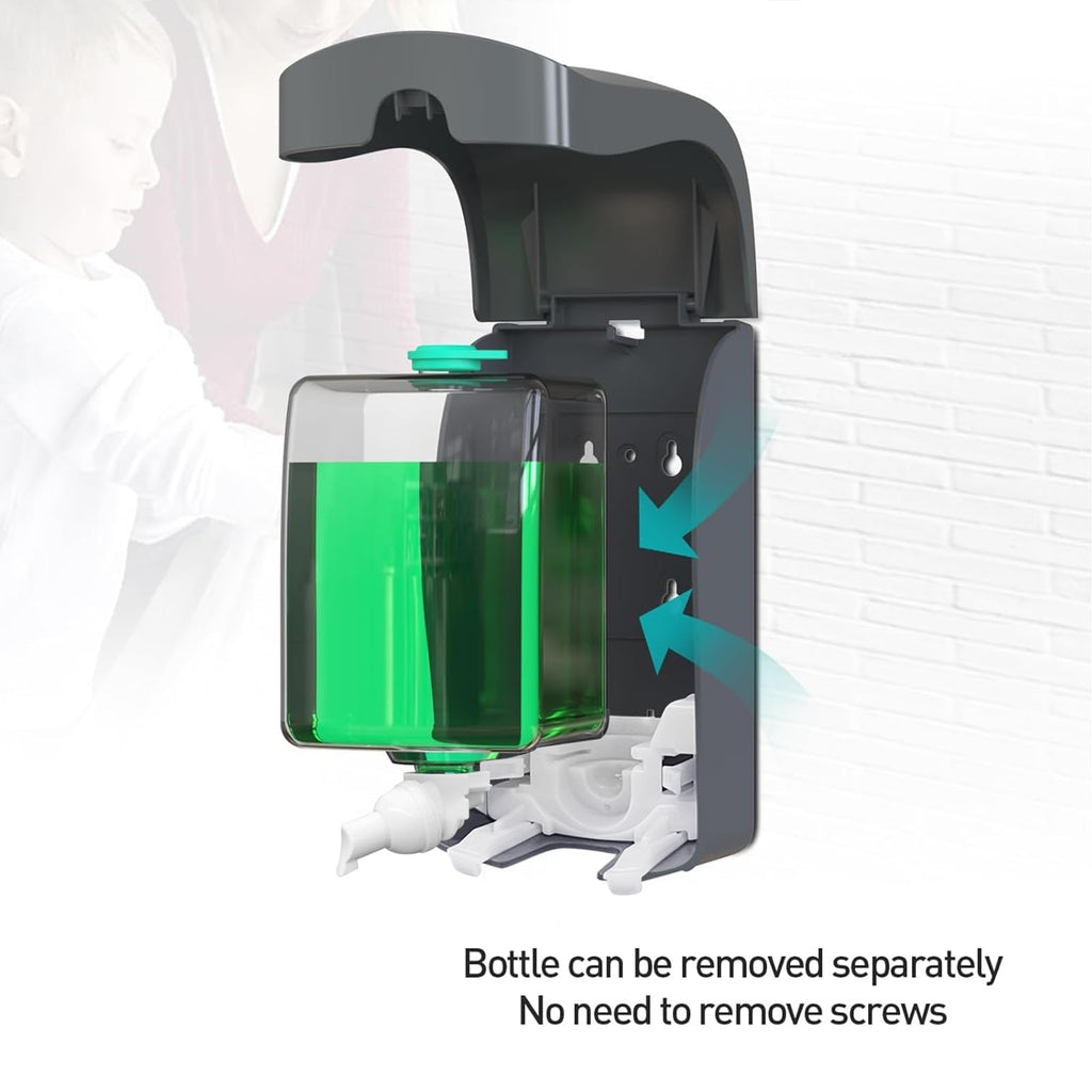 Manual Foam Soap Dispenser, 35oz (1000mL) Commercial Refillable Foaming Soap Dispenser-Dark Grey, CHUANGDIAN