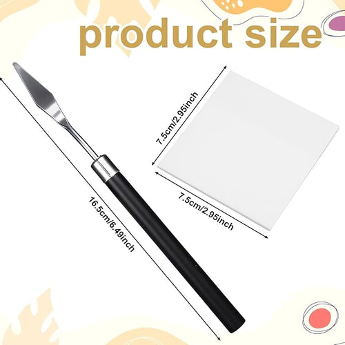 100 Pcs 3 x 3 in Disposable Nail Polish Palette Paper with Stirring Rod