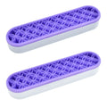 ESIW 2 PCS Multi-Purpose Cosmetic Storage Box, Desktop Organizers Silicone Make Up Brush Storage Stand, Desktop Storage Box for Eyeliner Pencil, Art Supplies, Painting Brush (Purple)