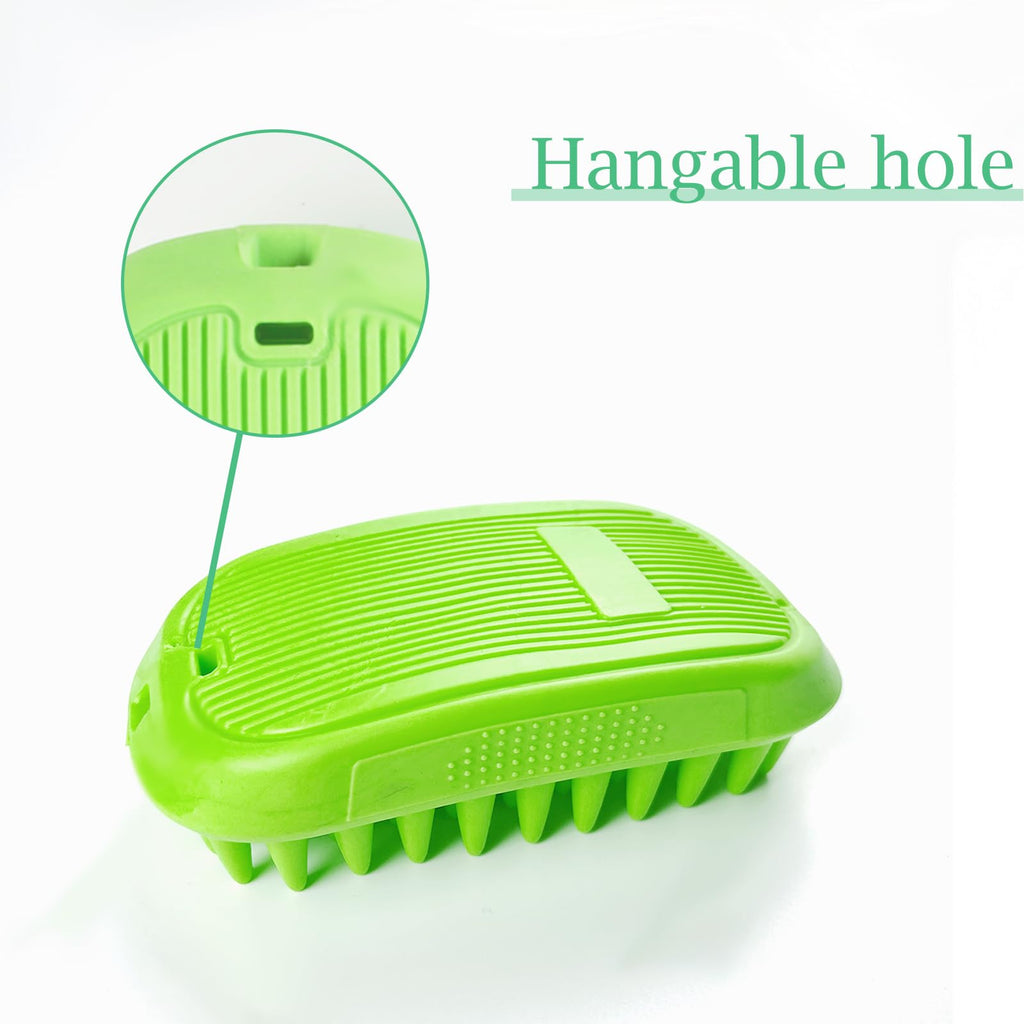 Yintoper Dog Bath Brush Pet Silicone Shampoo Brush