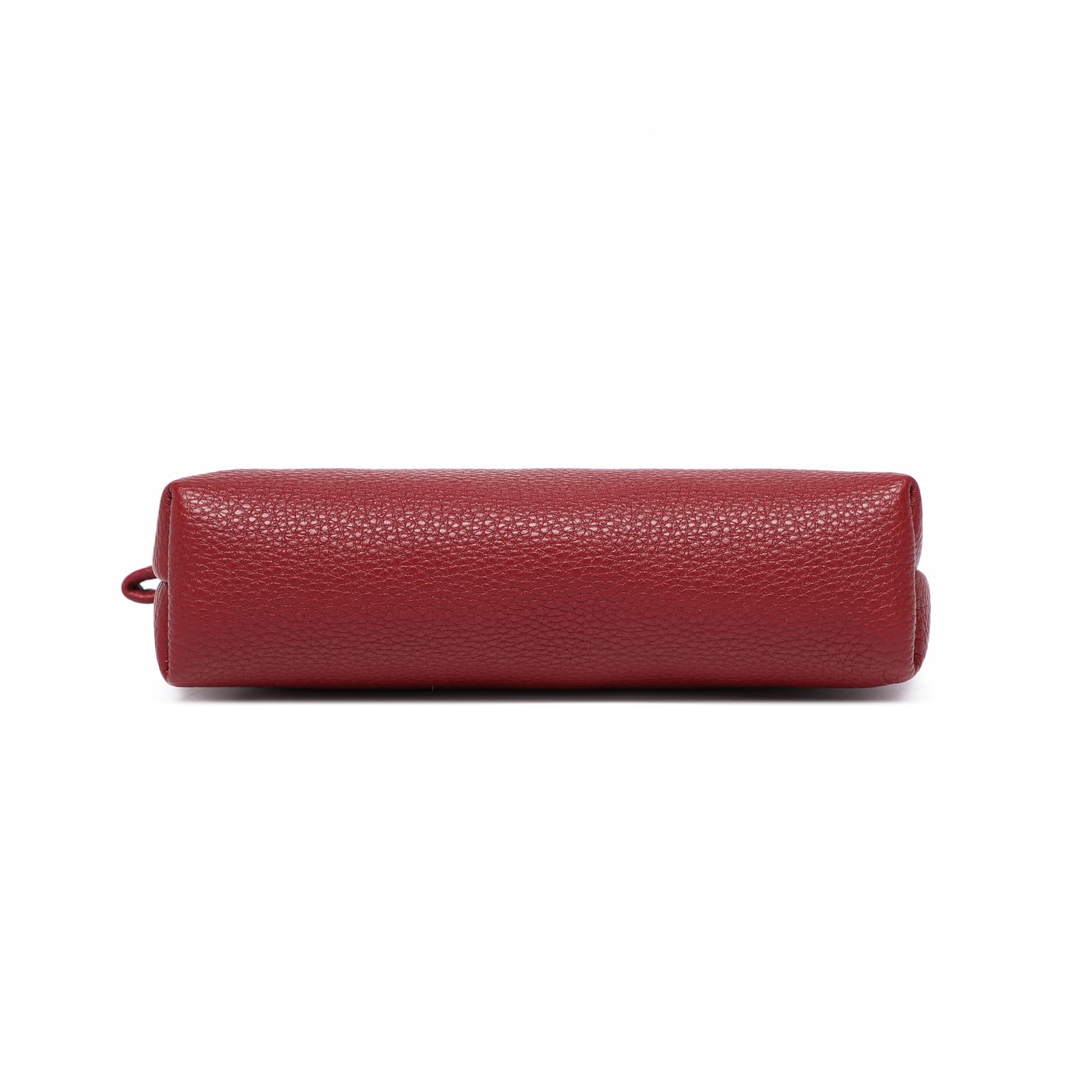 YONBEN Small Makeup Bag for Purse, Leather Cosmetic (Encore Red)