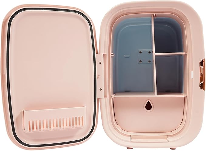 GUIAFUHYE 12L Beauty Fridge-50W/48W Dual-Function Cooling/Heating Cosmetic Refrigerator with Smart Thermostat, Compact Mini Skincare Fridge, Low Noise Operation (Pink)