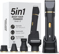 HOHOLE 5-in-1 Bikini Trimmer for Women, IPX7 Waterproof Electric Razors Shaver, Cordless Body Hair Trimmer, Facial & Pubic Hair Removal, Ceramic Blade (Black)