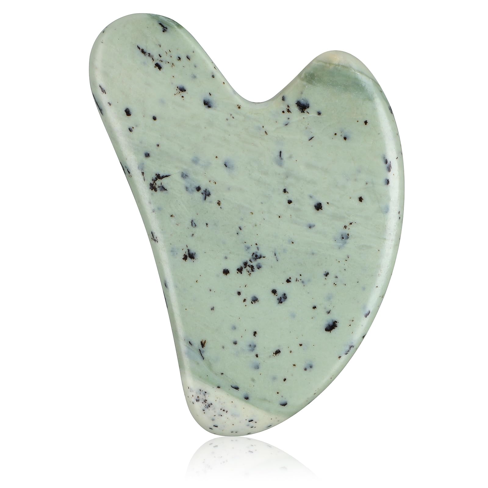 rosenice Gua Sha Facial Tools Guasha Tool Gua Sha Jade Stone for Face Skincare Facial Body Acupuncture Relieve Muscle Tensions Reduce Puffiness Festive Gifts (Yellow-Green)