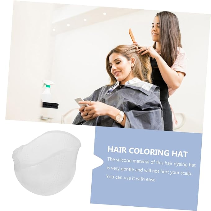VALICLUD Silicone Highlighting Cap for Long Hair Hair Coloring Tool Cross Holes for Salon Use