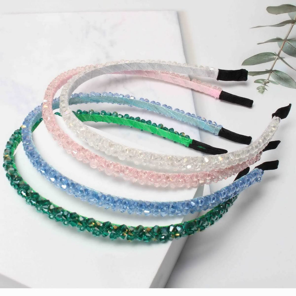 Cuizhiyu Crystal Rhinestone Headbands for Women Crystal Headbands (Color B)
