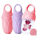 Mabnuby Ice Roller for Face and Eye, Reusable Silicone Ice Facial Roller for Reducing Puffiness, Ice Face Mold Skin Care, Ice Cube Roller Tools for Women - Pink 2 + Purple 1