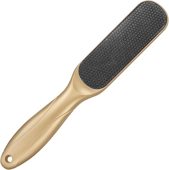 Nano Glass Foot File, Foot Callus Remover, Double Sided Pedicure Tools for Feet, Dual Use of Dry and Wet, Professional Hygienic Foot Scrubber to Achieve Smooth, Silky Feet Instantly (Golden)