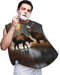 Pinks Cotton Candy Print Beard Bib Shaving Apron, Beard Hair Trimming Cape Gift For Dad