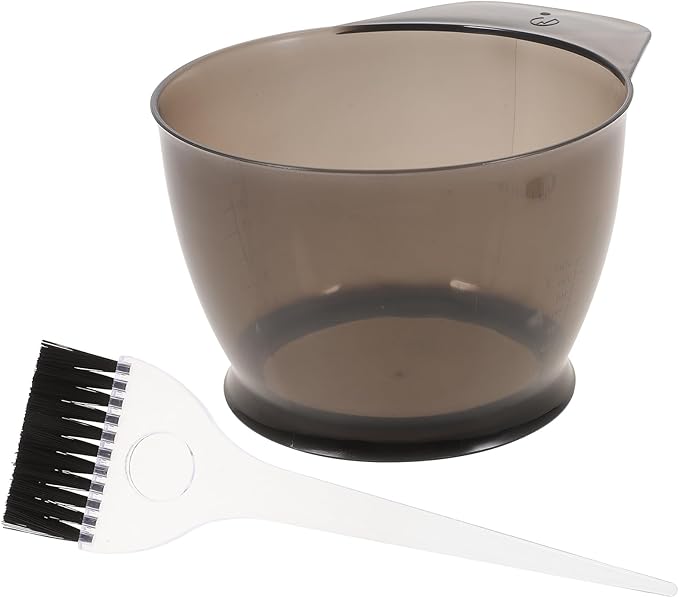 Healifty 2PCS Hair Dye Brush and Bowl Set Professional Salon Hair Colour Mixing Dyeing Kit Hair Dye Coloring Tools Hair Tinting Set