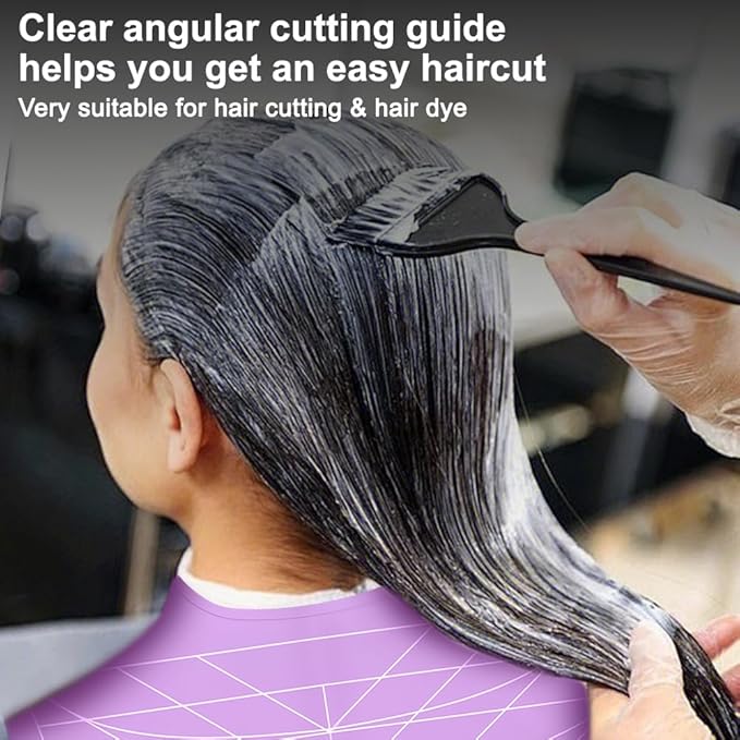 Derkerry Silicone Hair Cutting Guide Collar Waterproof Cutting Mat - Purple