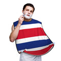 YQxwJL Flag Of Costa Rica Print Beard Bib Shaving Apron, Beard Hair Trimming Cape Gift For Dad