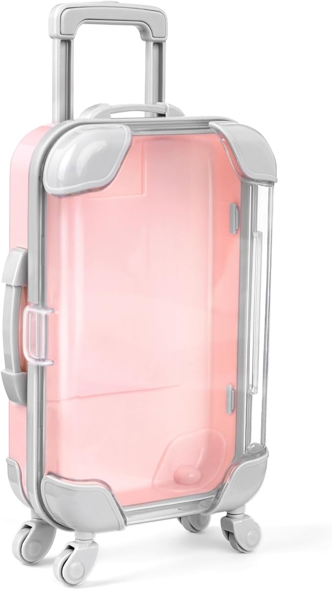 AUEAR, 1 Pack False Eyelashes Box Suitcase Packaging Pink Mini Trolley Candy for Lashes
