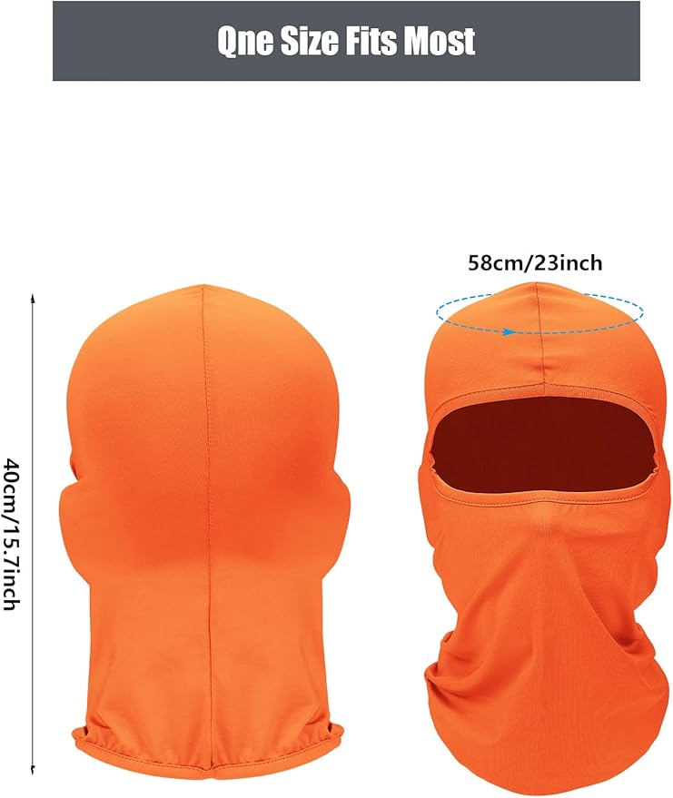 SATINIOR 6 Pcs Ski Mask Cover Balaclava Full Face Mask Summer Face Cover UV Windproof Balaclava for Men Women Outdoor Sports