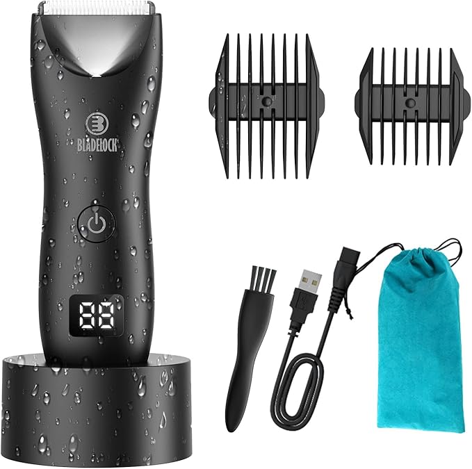 Favrison Body Hair Trimmer for Men, Electric Ball Trimmer Mens Grooming Kit