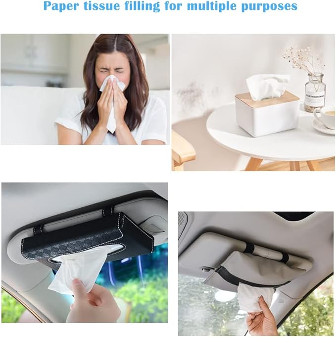 Car Tissue Refill,9 Packs Car Visor Tissue Holder Refills, Car sunshade tissue box filler,Facial Napkin Case Refills, Super Soft Car Travel Tissues, 450 Sheets in Total