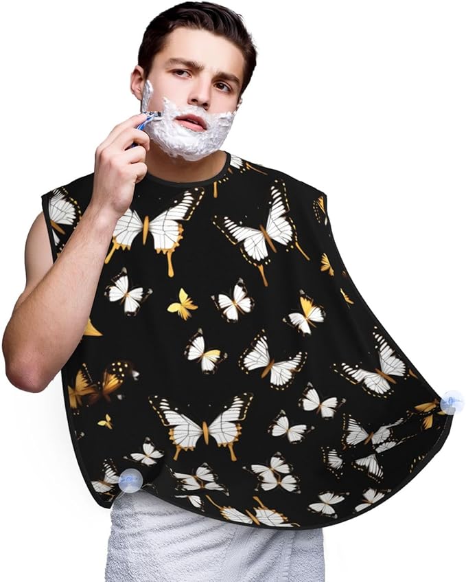 Maryland Flag Print Beard Bib Shaving Apron, Beard Hair Trimming Cape Gift For Dad