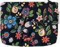 SxoSyo Embroidery Makeup Bag, Floral Cosmetic Bags, Black