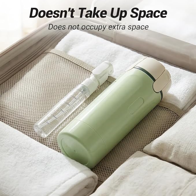 Eadwe 2026 New 4 in 1 Travel Dispenser Bottle, 4 Pack 30ML Travel Bottles for Toiletries, Leak Proof Travel Size Containers, Portable Containers for Shampoo Lotion Conditioner Cream (Green)