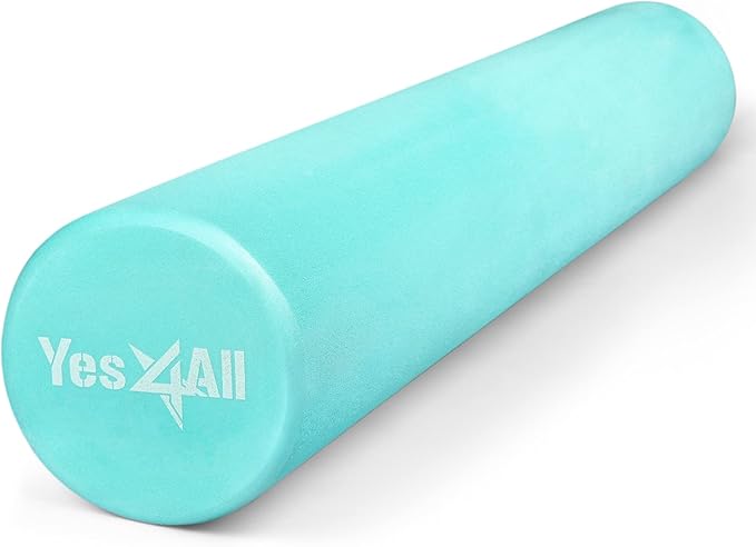 Yes4All EVA Firm Foam Roller for Back - Round Roller for Exercise, Yoga & Pilates 12/18/24/36 inch