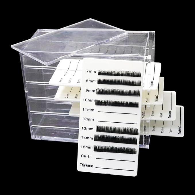 Mekupeu 5 Layer Makeup Organizer Storage Box Clear Eyelash Storage Box Eyelashes Grafting Eyelash Extension Tool (Clear)