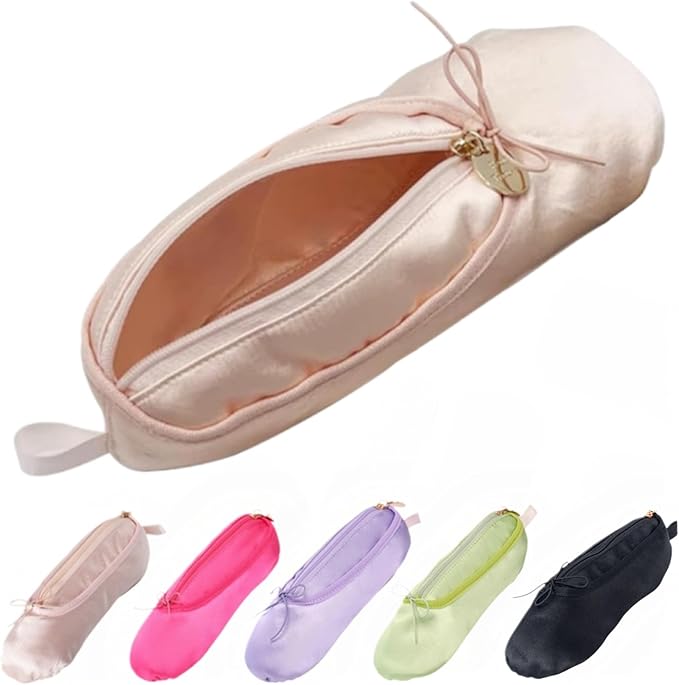 CECKQUE Ballet Pointe Shoe Makeup Bag Dance Recital Gifts for Girls