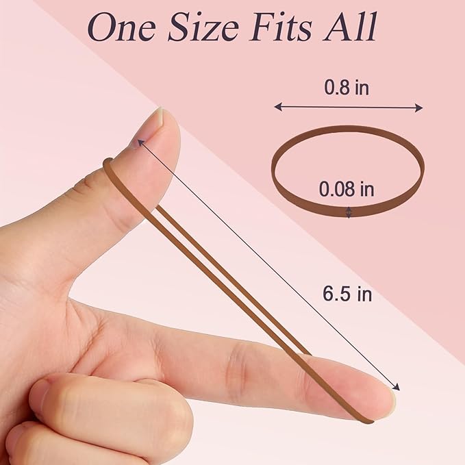 Brown1000pcs Mini Hair Rubber Bands, Soft & Durable Plastic Elastic Hair Ties for Little Girls, Stretch Ponytail Ties for Kids Hairstyles and Braids