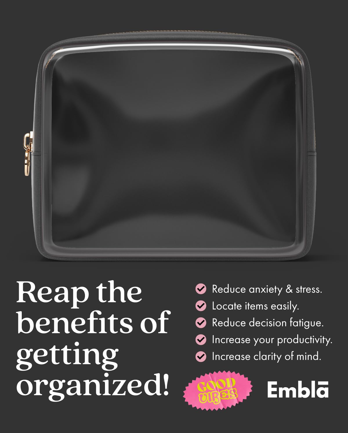 Makeup Bag for Women, Travel Cosmetic Organizer, Waterproof Toiletry Pouch