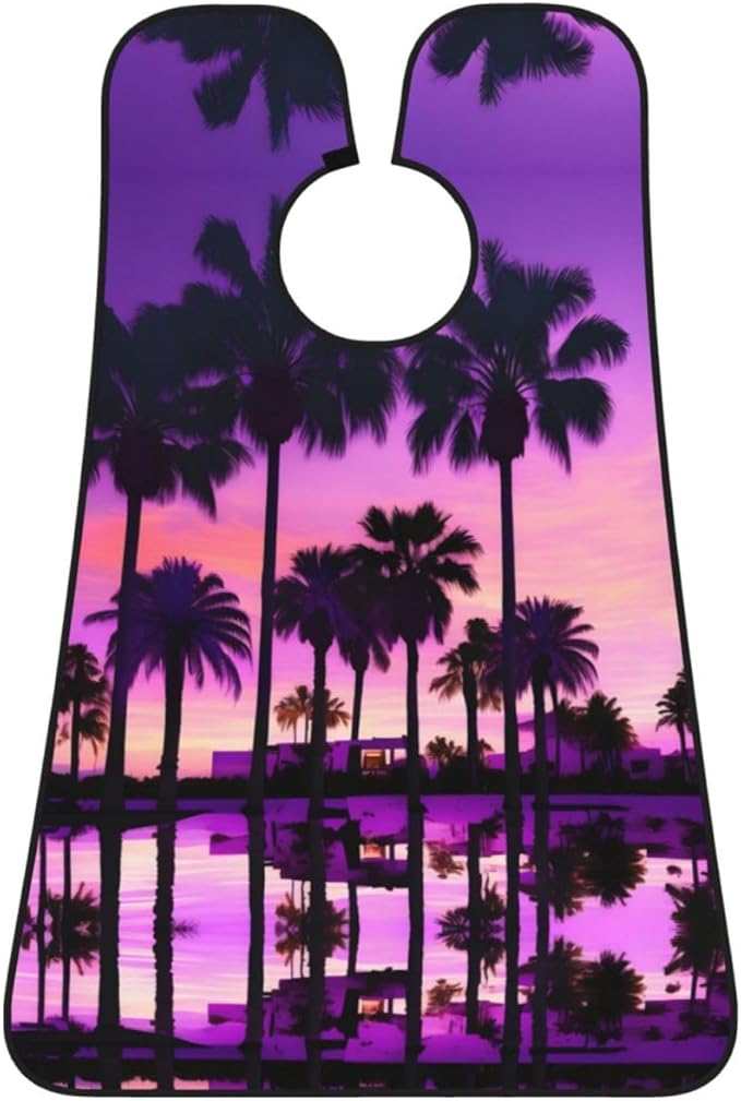 Pansy Perfection Print Beard Bib Shaving Apron, Beard Hair Trimming Cape Gift For Dad