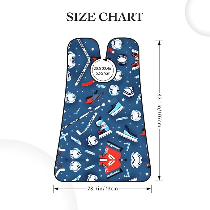 Ice Hockey Print Print Beard Bib Shaving Apron, Beard Hair Trimming Cape Gift For Dad